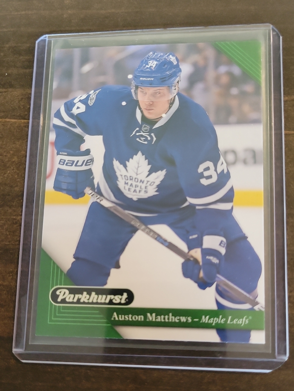 2017/18 Parkhurst Auston Matthews - Blue and Green Hockey Card
